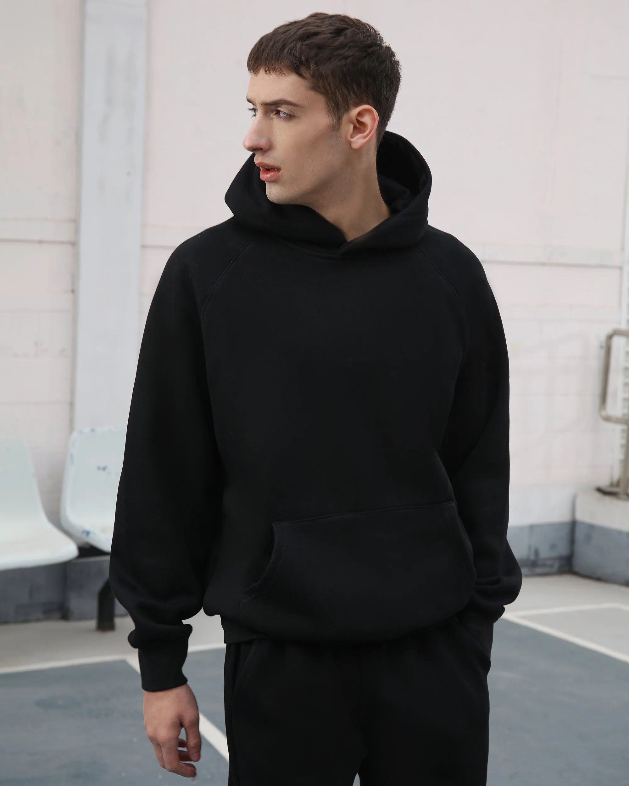 Effortless Style Hoodie & Jogger Set Black
