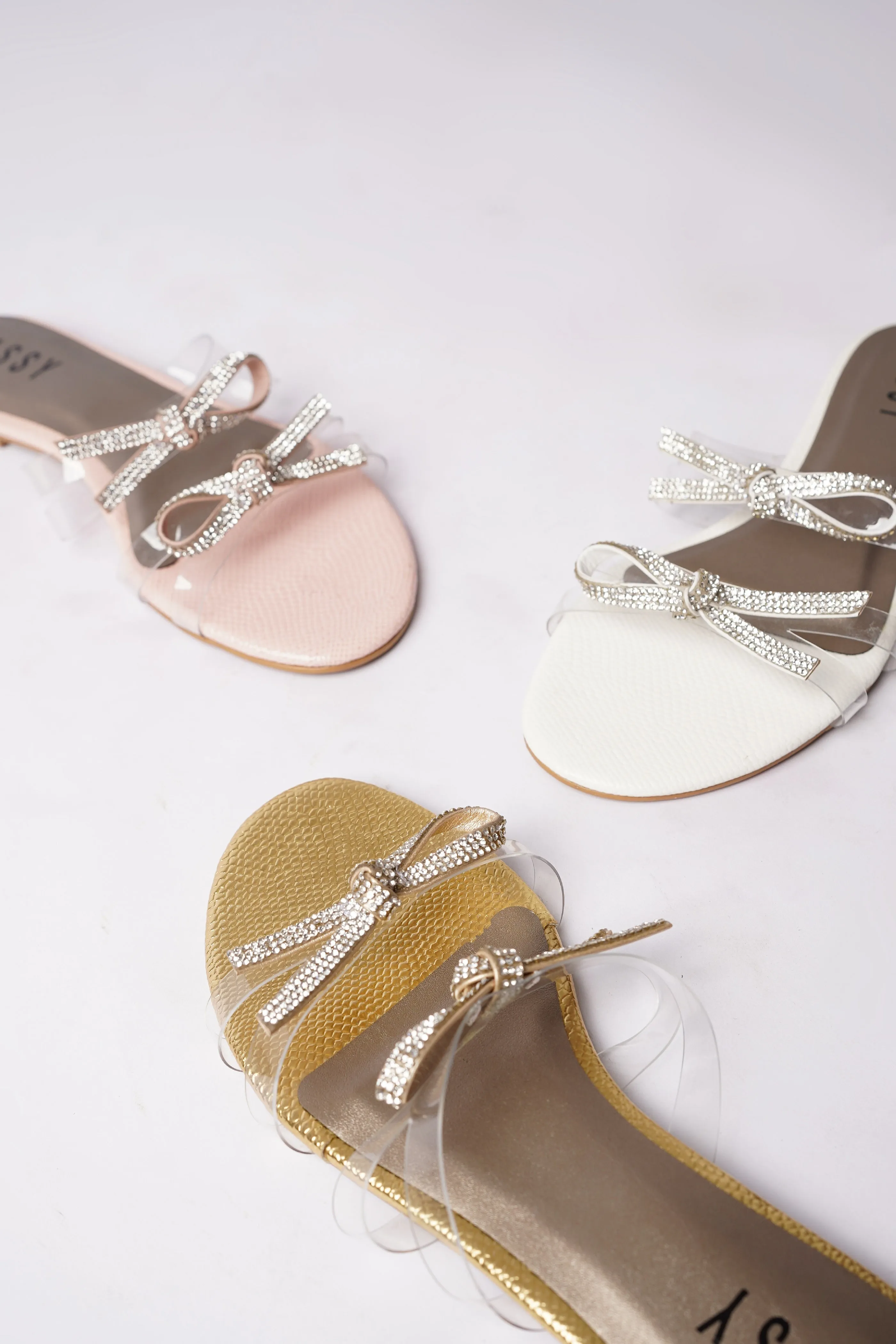 Milano Glass Slipper Gold